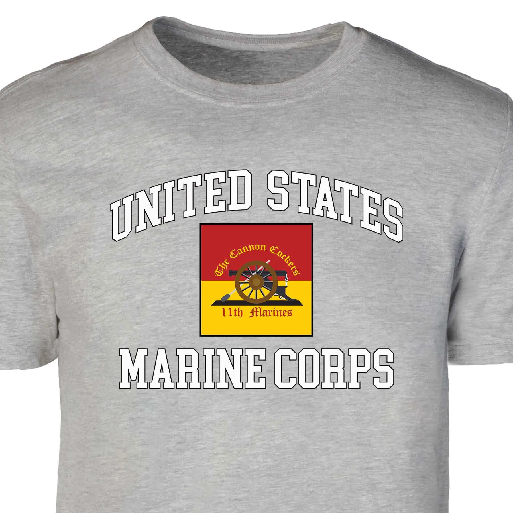 11th Marines Regimental USMC  Patch Graphic T-shirt