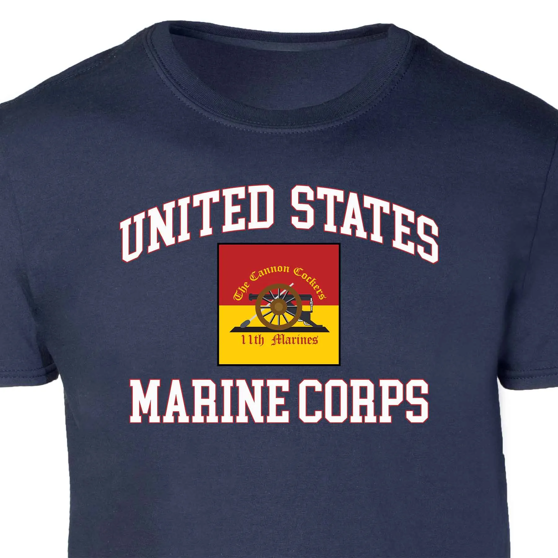 11th Marines Regimental USMC  Patch Graphic T-shirt