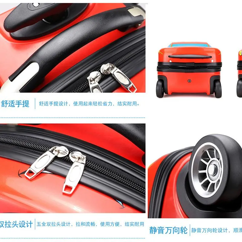 18inch Kids Suitcase 3DCar Children's Luggage Travel Trolley Suitcase set wheels Child school