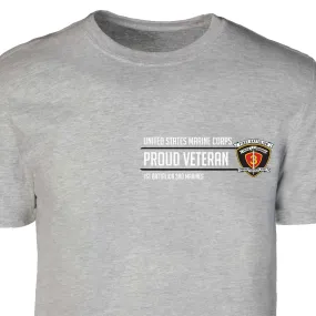 1st Battalion 3rd Marines Proud Veteran Patch Graphic T-shirt