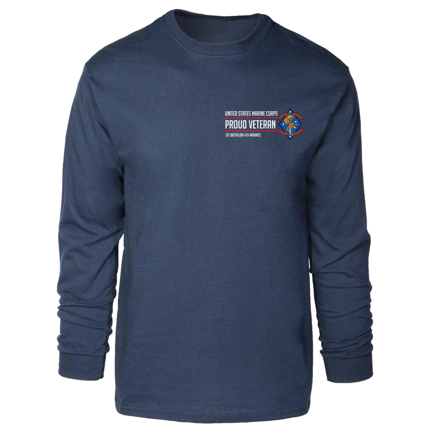 1st Battalion 4th Marines Proud Veteran Long Sleeve T-shirt