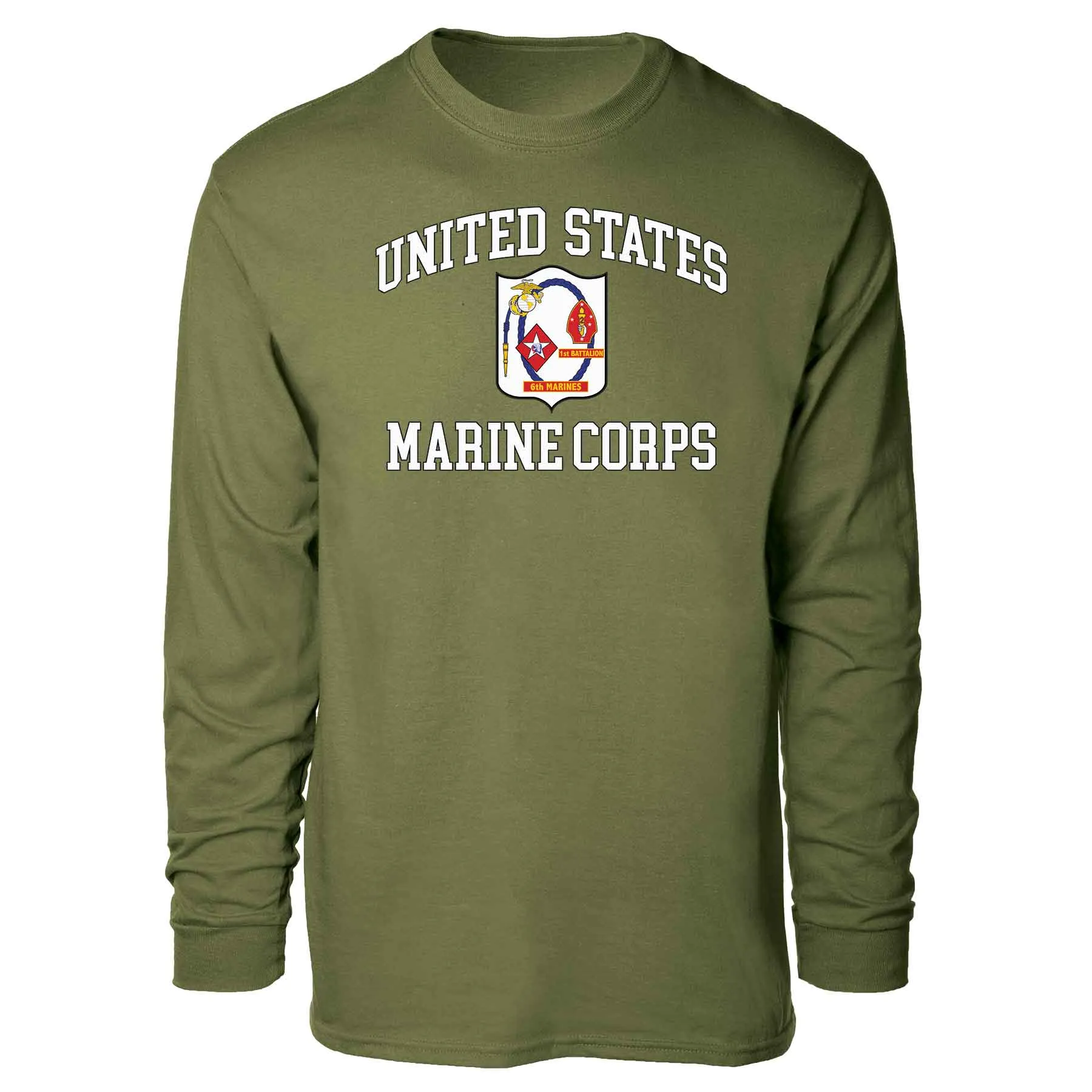 1st Battalion 6th Marines USMC Long Sleeve T-shirt