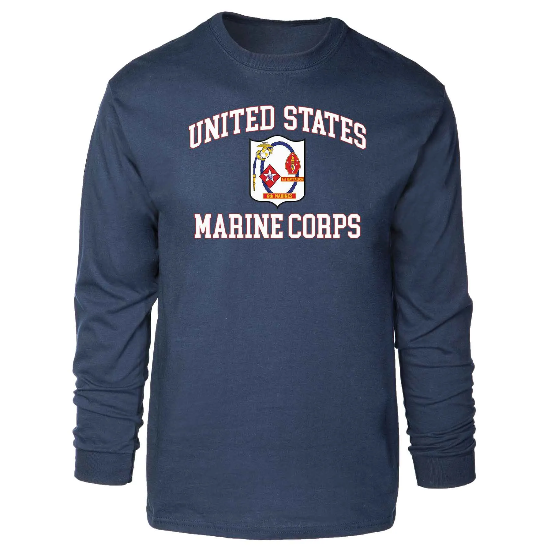 1st Battalion 6th Marines USMC Long Sleeve T-shirt