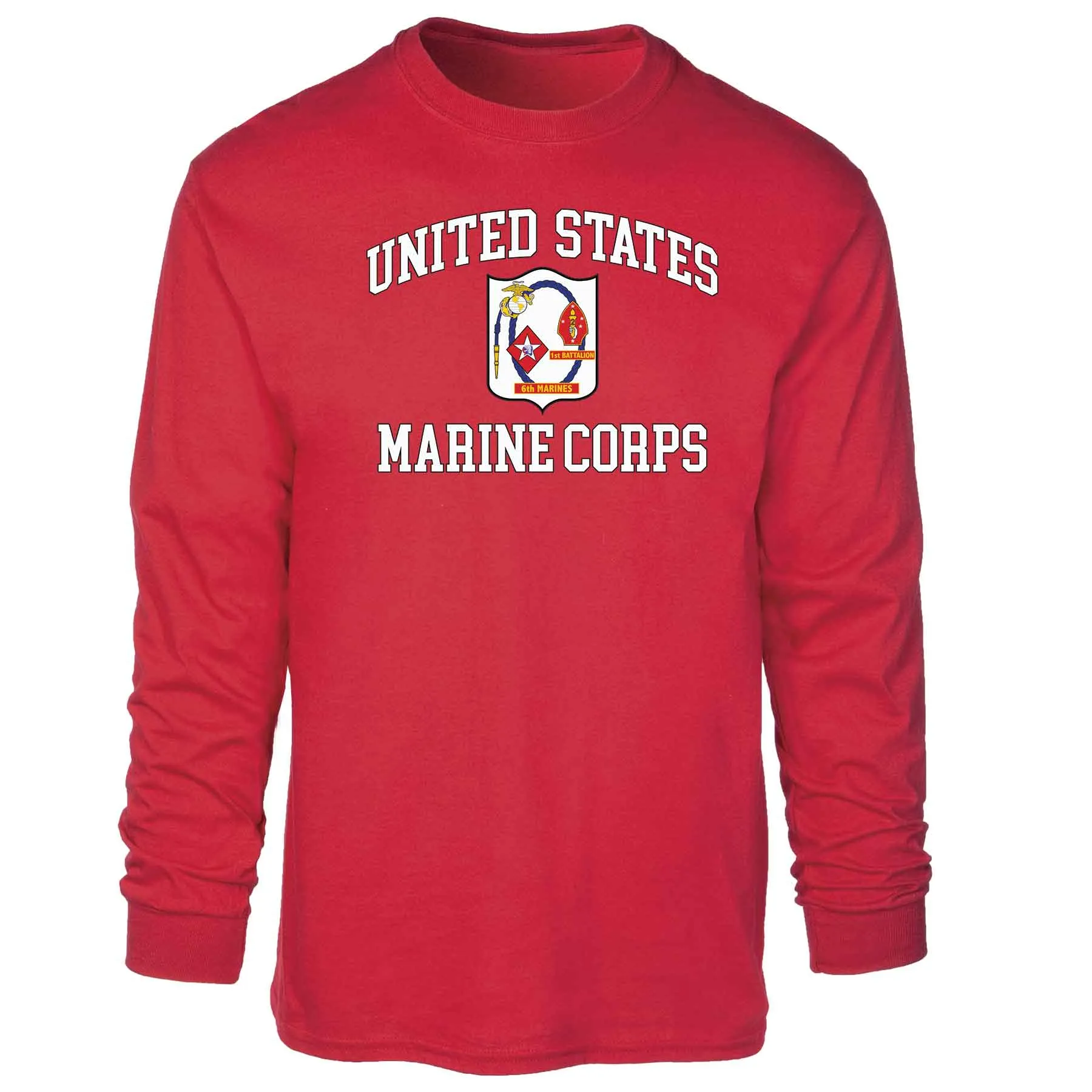 1st Battalion 6th Marines USMC Long Sleeve T-shirt