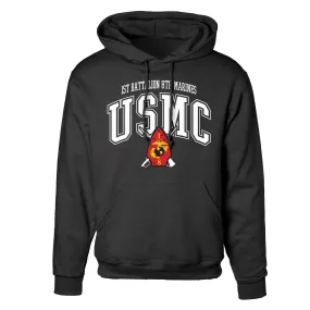 1st Battalion 8th Marines Arched Hoodie