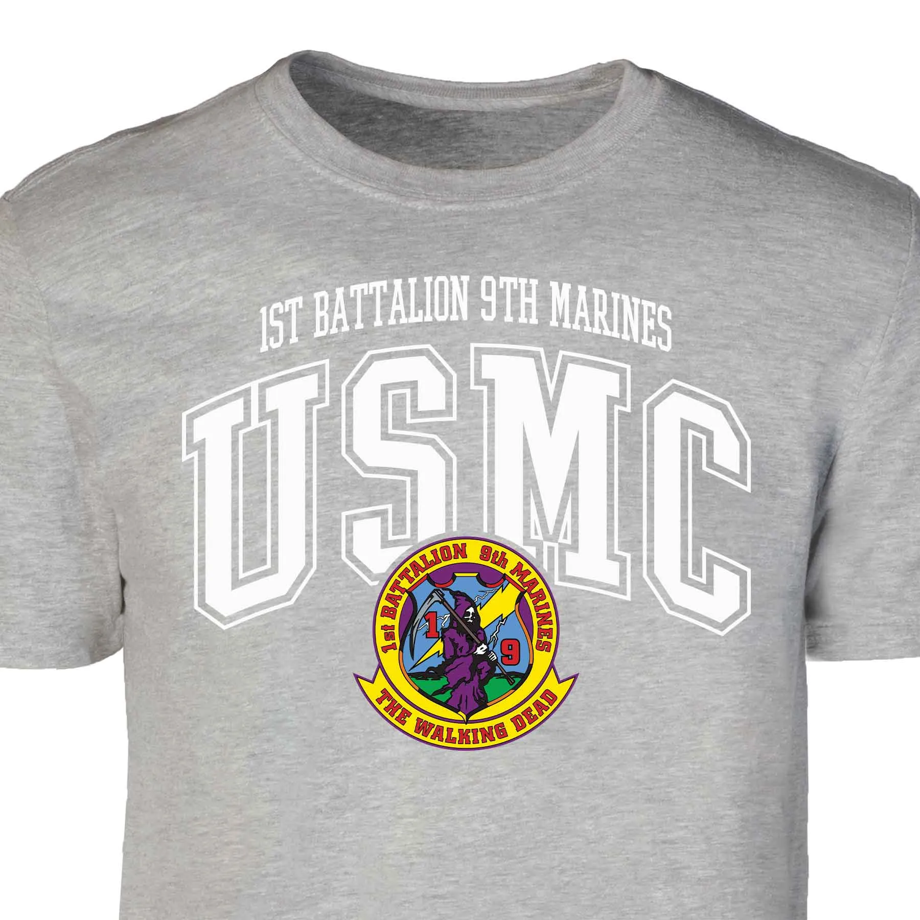 1st Battalion 9th Marines Arched Patch Graphic T-shirt