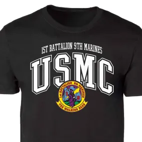 1st Battalion 9th Marines Arched Patch Graphic T-shirt