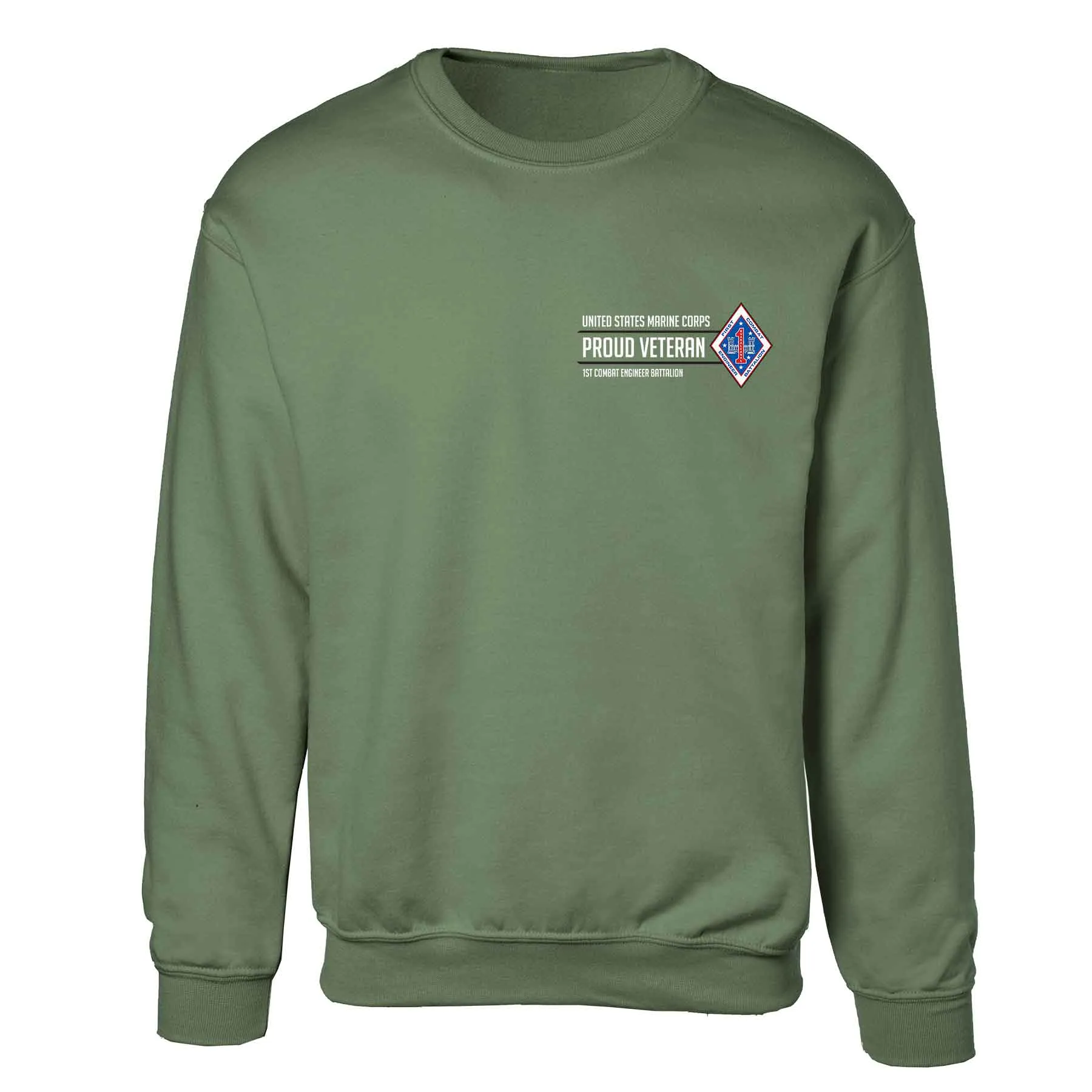 1st Combat Engineer Battalion Proud Veteran Sweatshirt