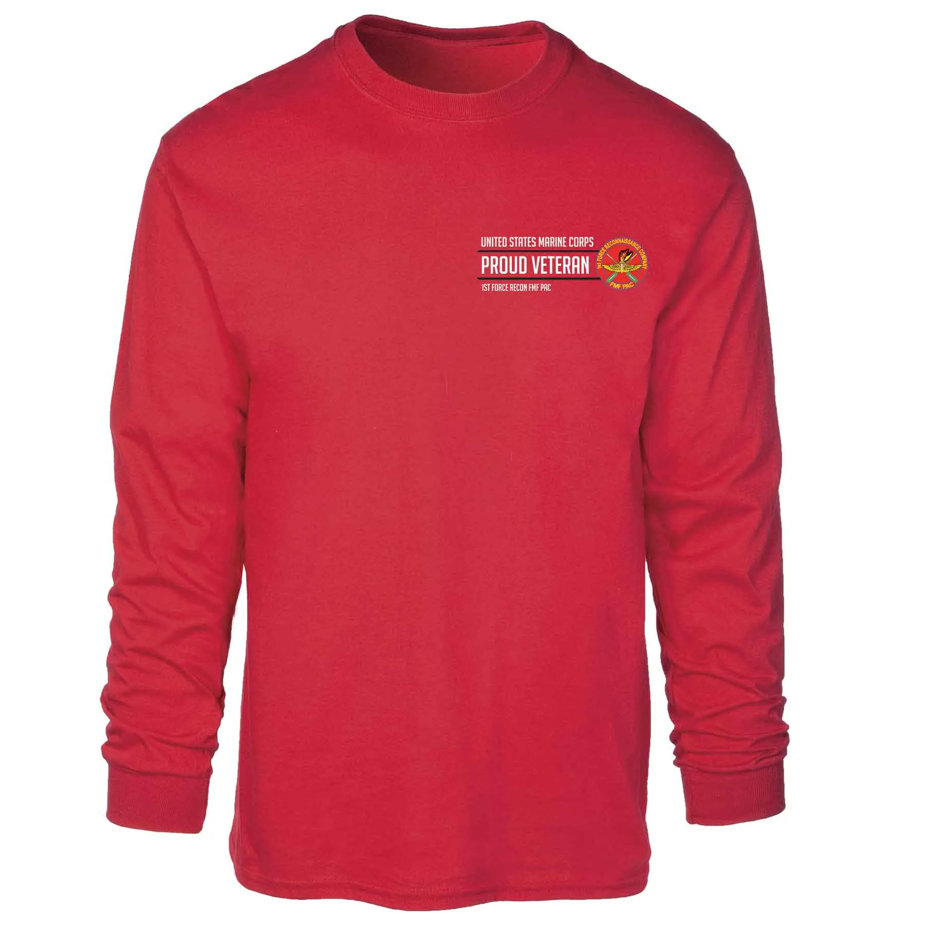 1st Force Recon FMF PAC Proud Veteran Long Sleeve T-shirt