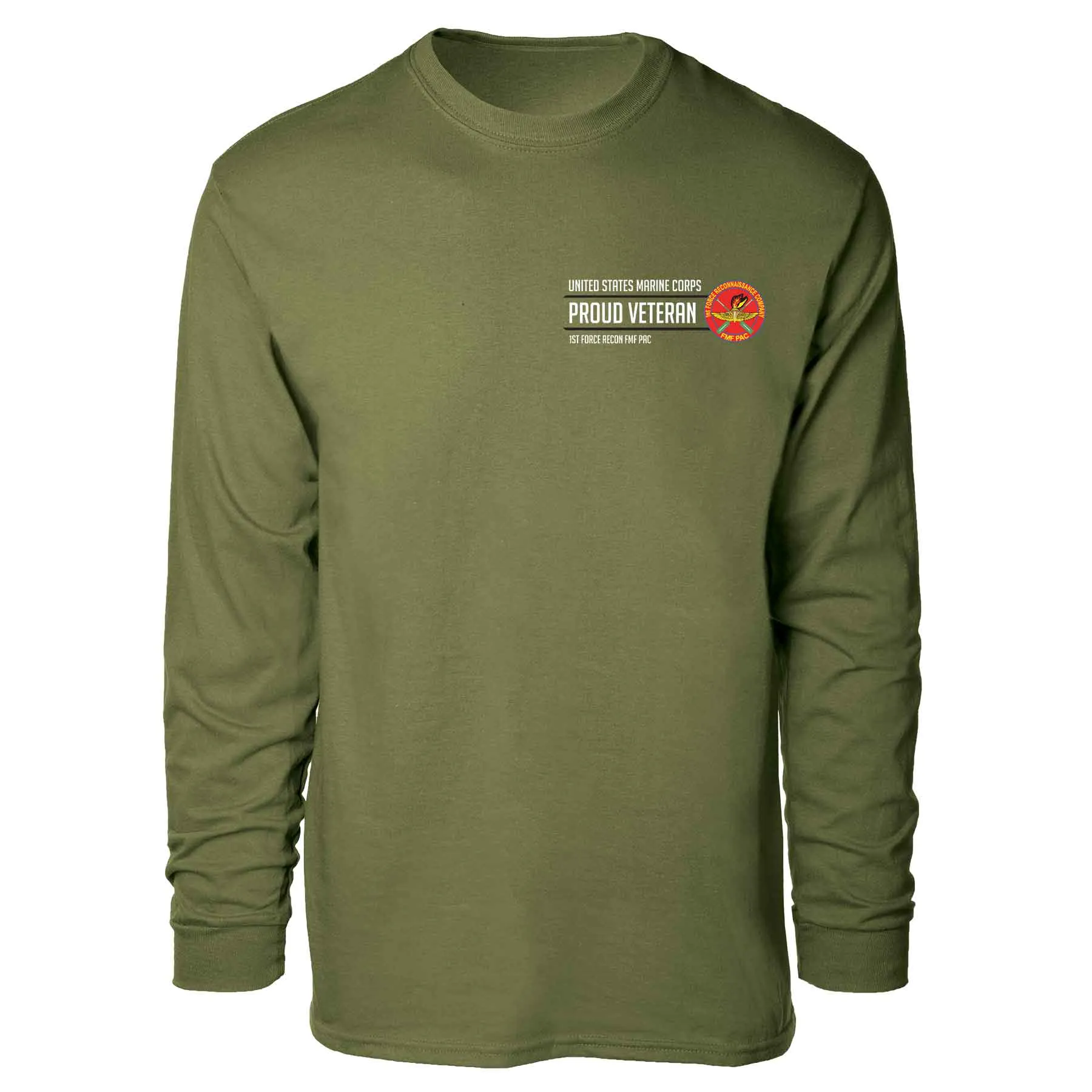 1st Force Recon FMF PAC Proud Veteran Long Sleeve T-shirt