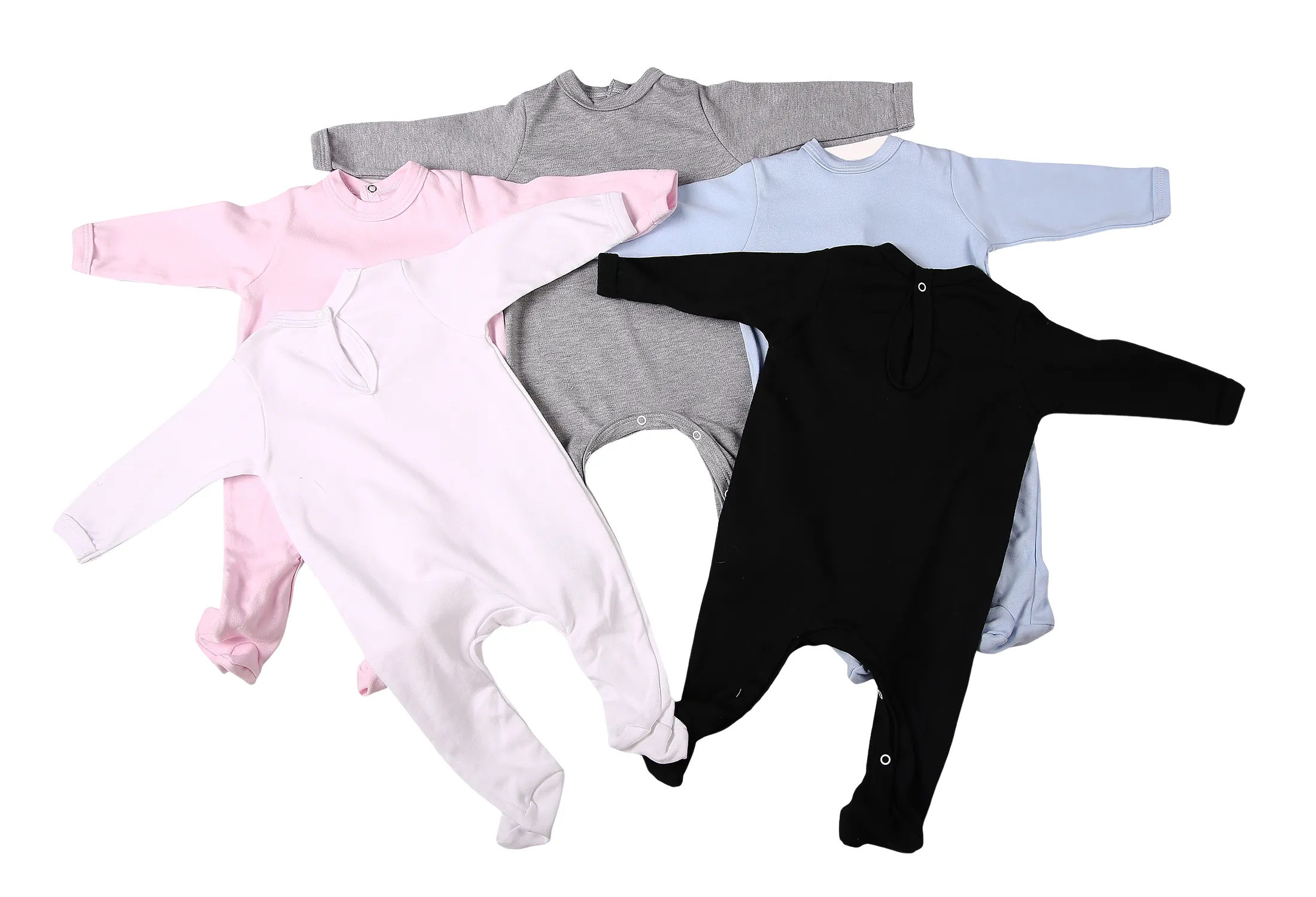 2-Pack Back-Fastening Blank Babygros Made From 100% Cotton