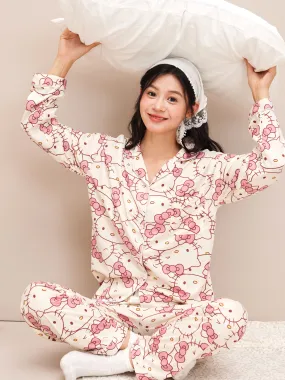 2 Pcs Women 's Long Sleeve Nighty 483409