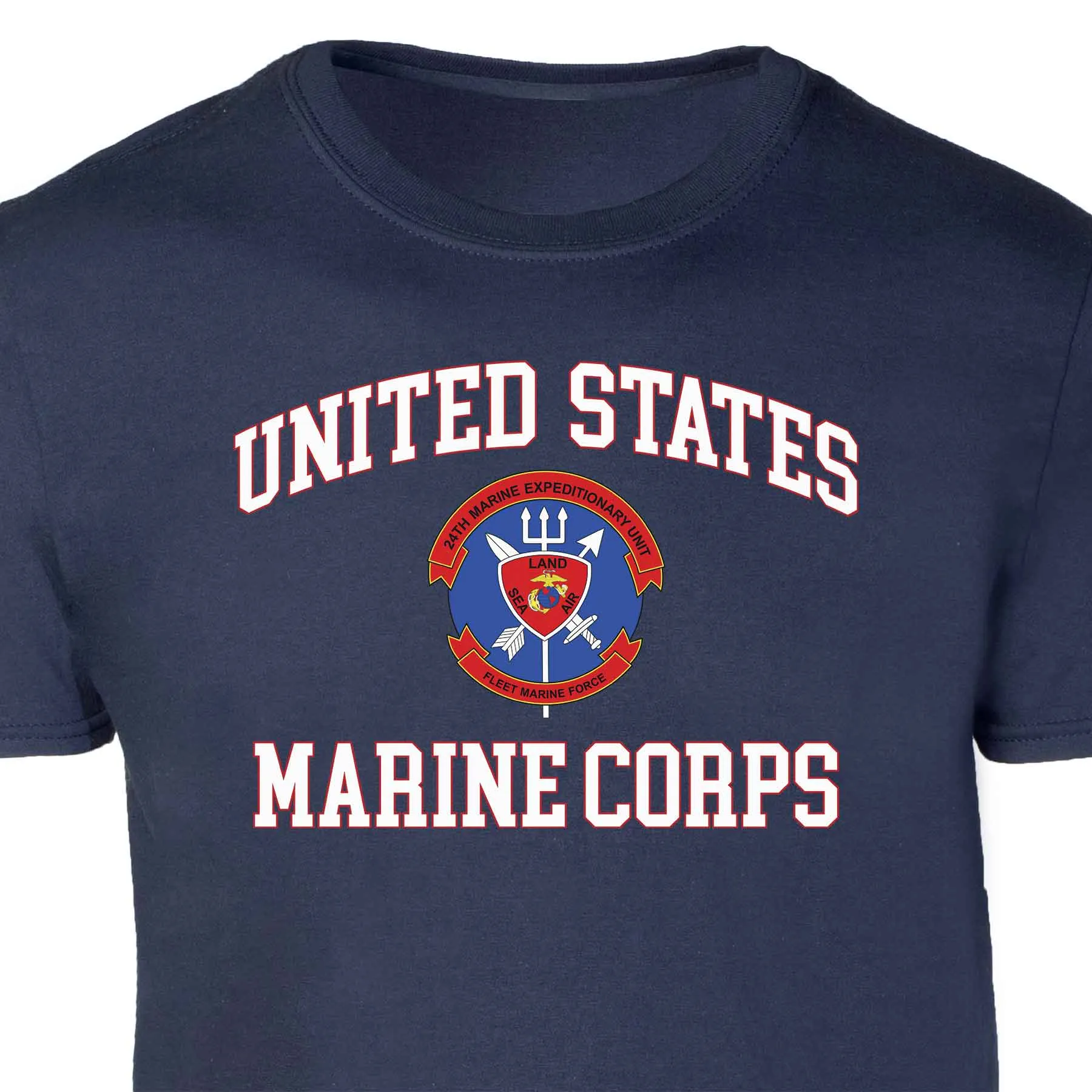 24th MEU Fleet Marine Force USMC Patch Graphic T-shirt