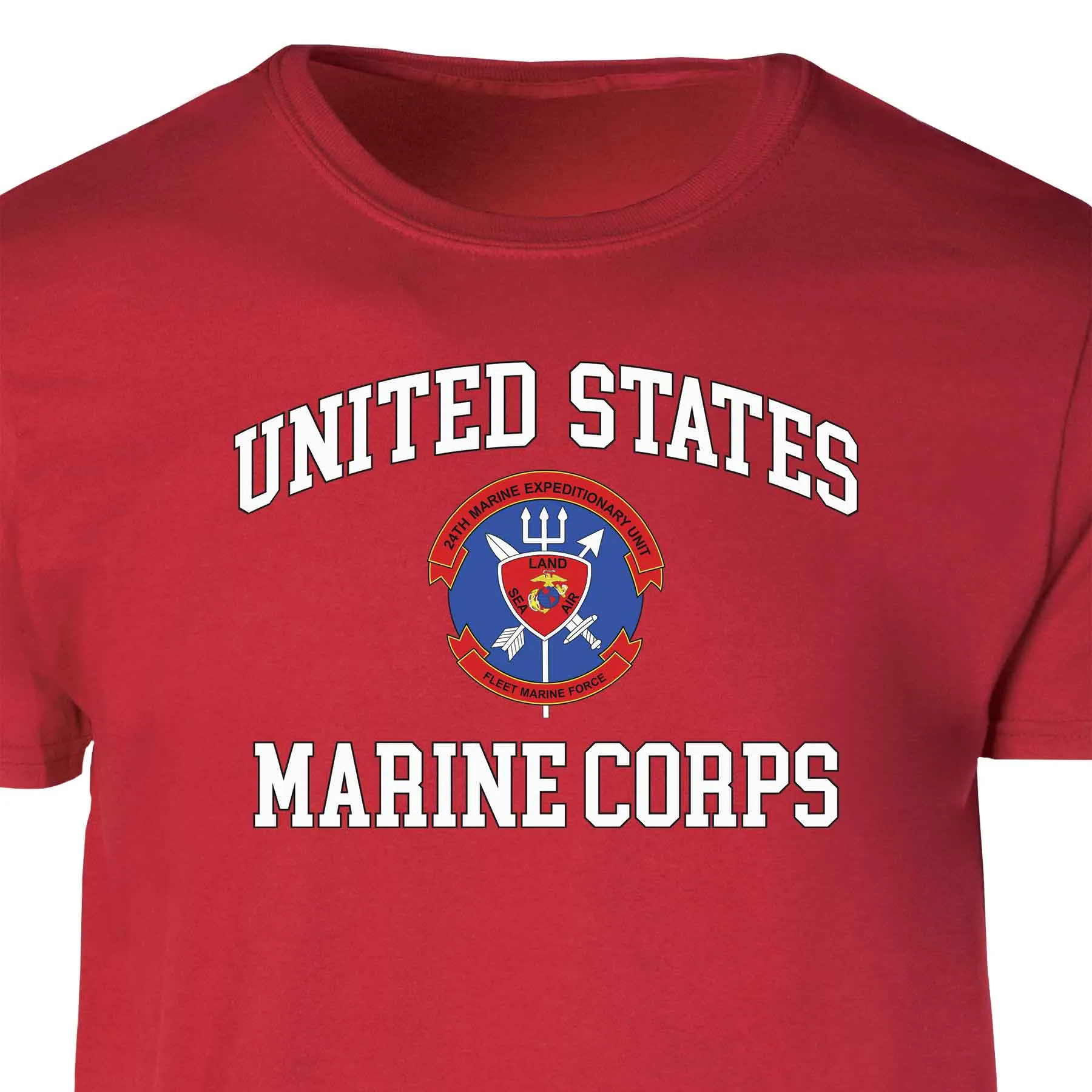 24th MEU Fleet Marine Force USMC Patch Graphic T-shirt