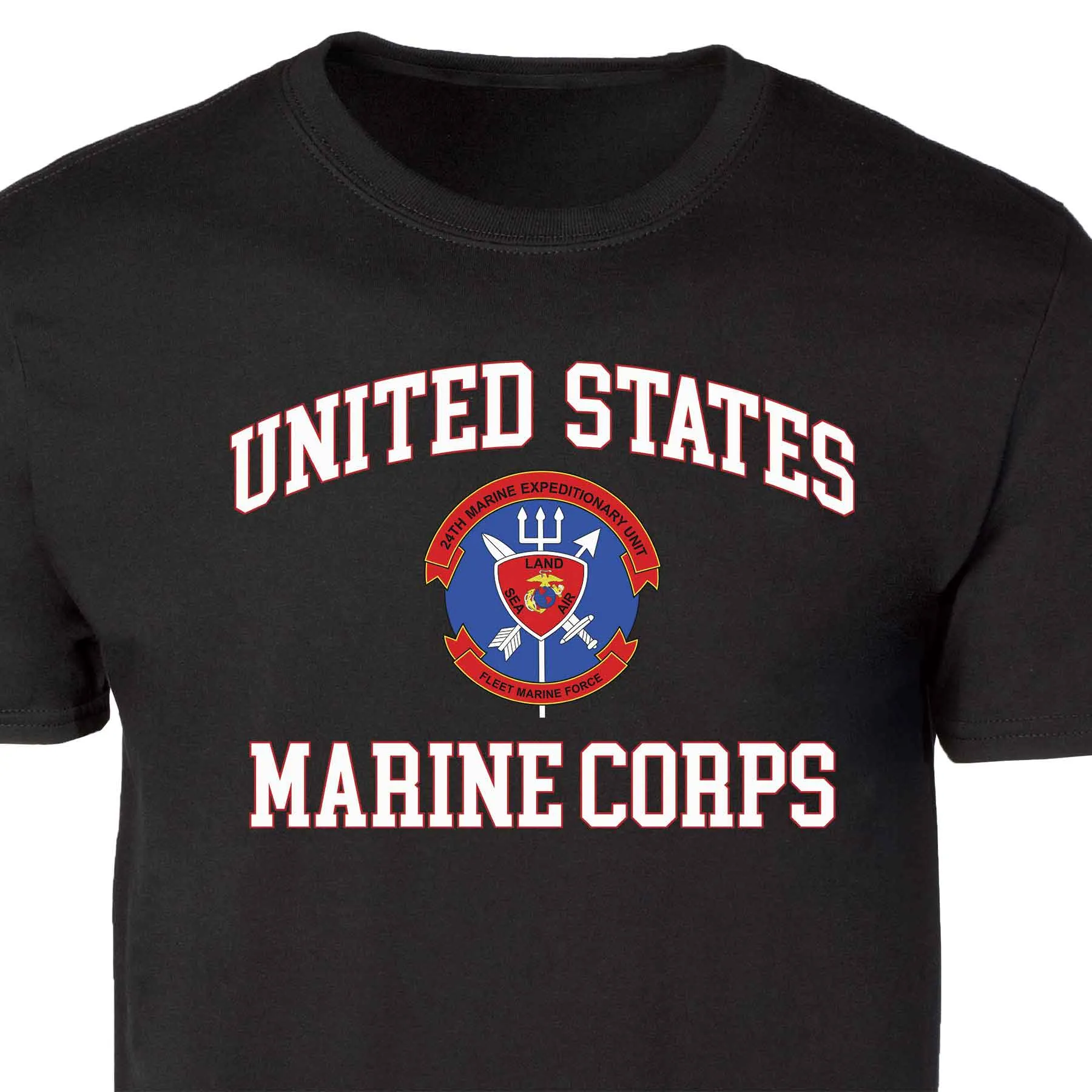 24th MEU Fleet Marine Force USMC Patch Graphic T-shirt