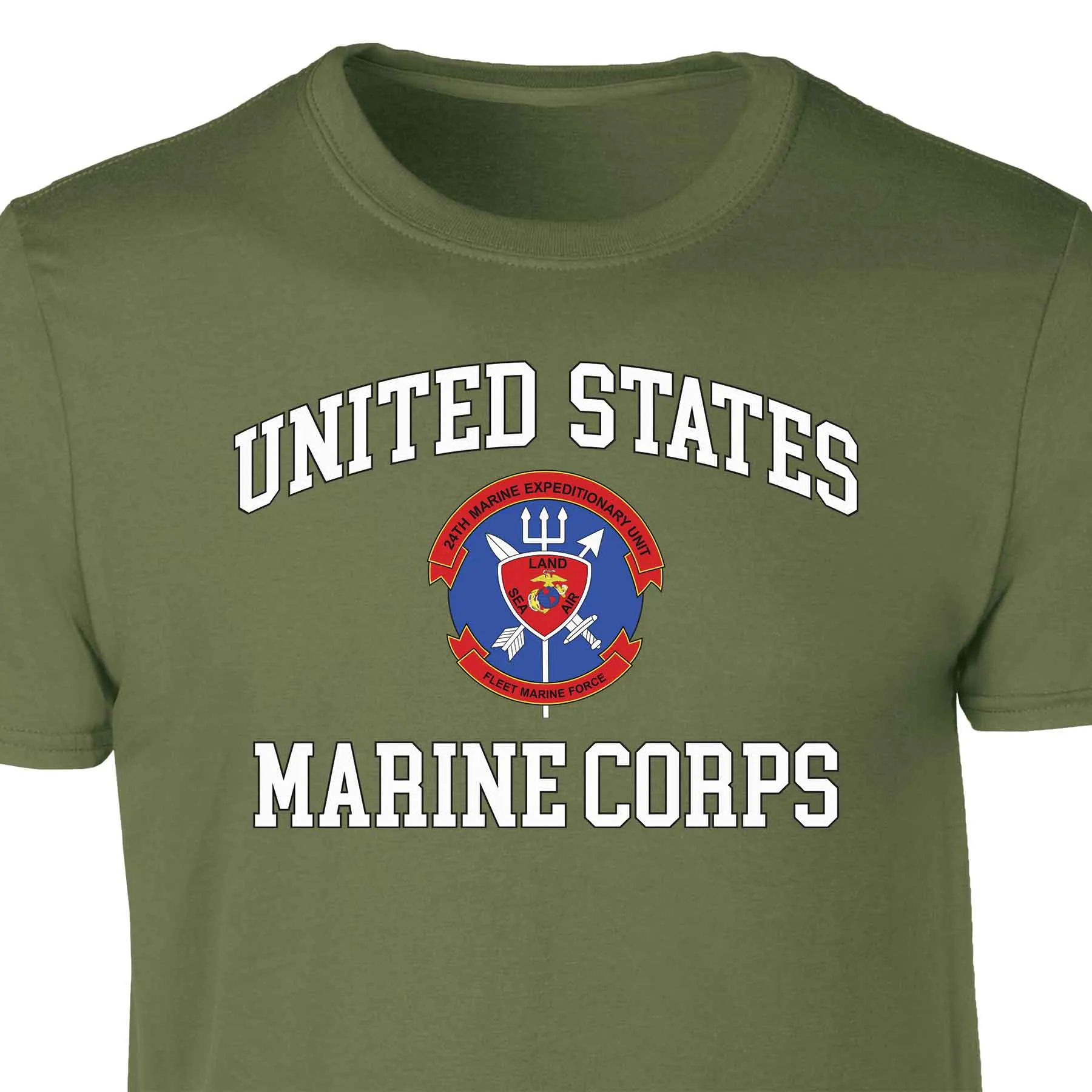 24th MEU Fleet Marine Force USMC Patch Graphic T-shirt