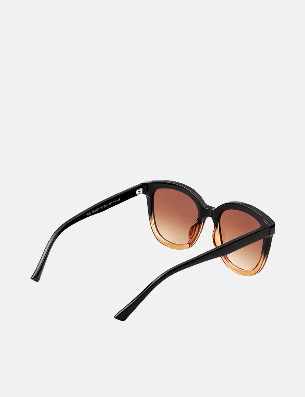 A. Kjaerbede Billy Sunglasses - Black/Brown Transparent