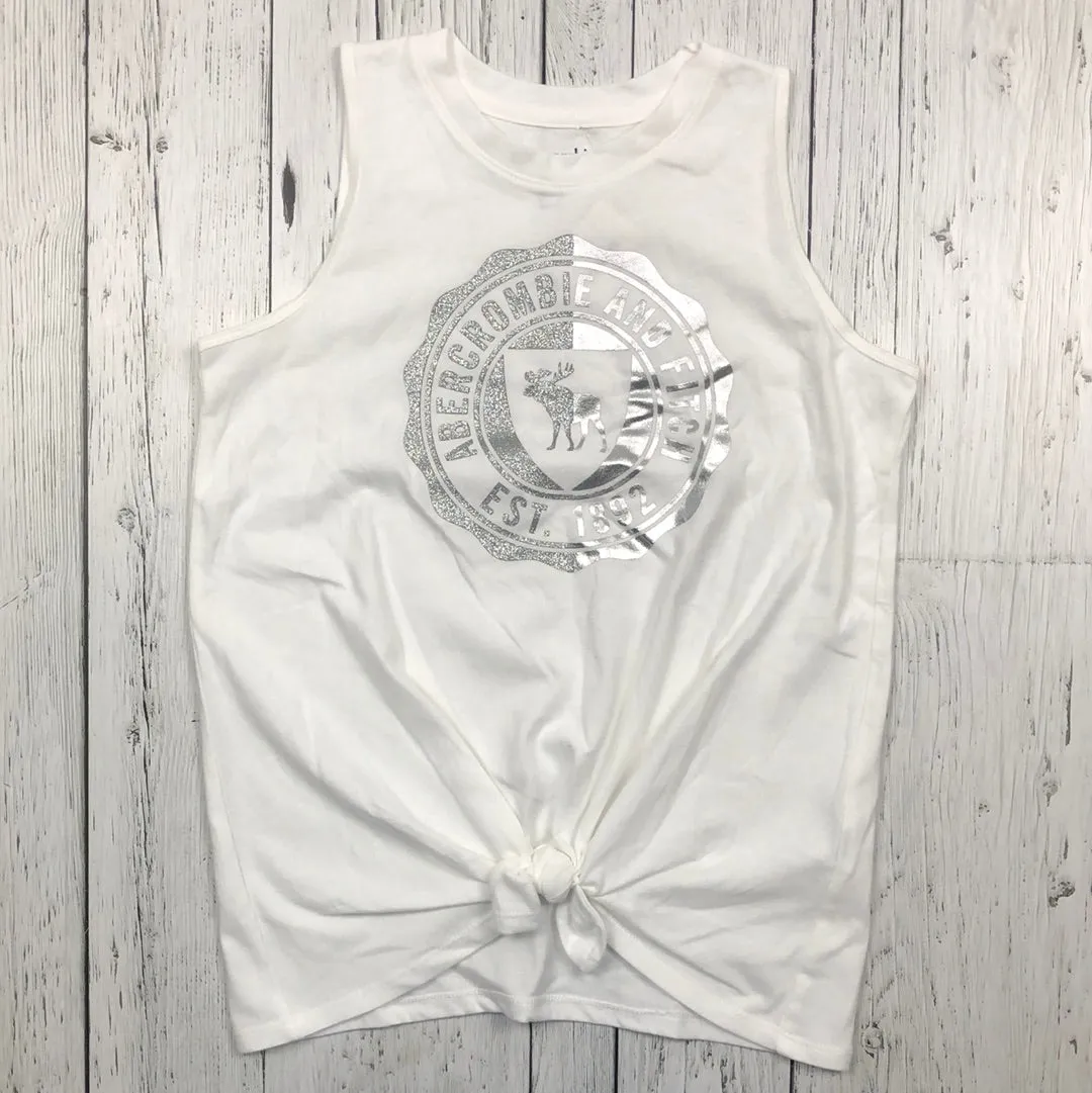 Abercrombie kids white graphic tank top - Girls 13/14