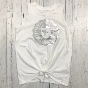 Abercrombie kids white graphic tank top - Girls 13/14