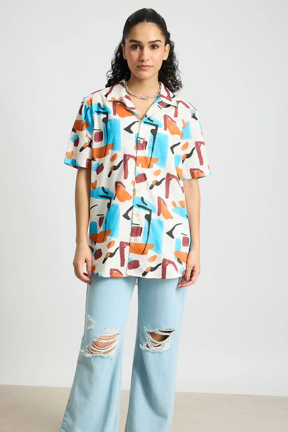 Abstract Paint Women's Resort Shirt