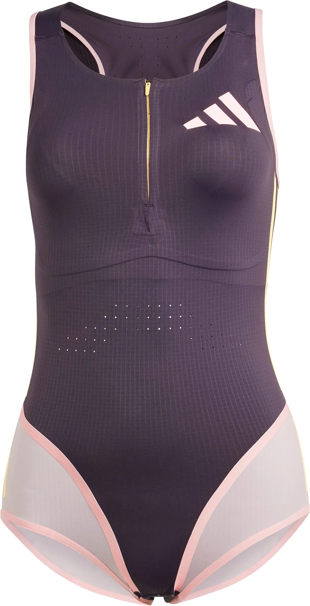 adidas Adizero Promo Sleeveless Womens Running Leotard - Purple