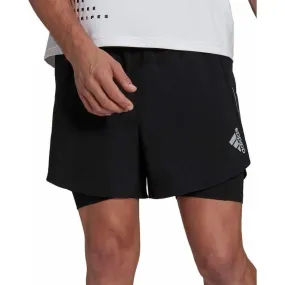 adidas Designed 4 Run Mens 2 In 1 Running Shorts - Black