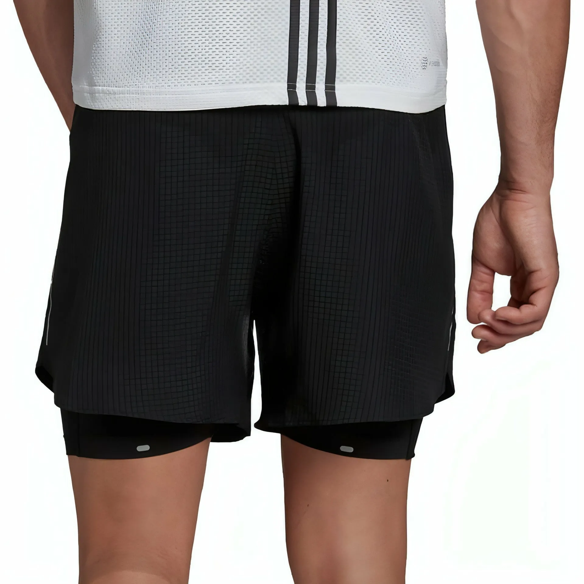 adidas Designed 4 Run Mens 2 In 1 Running Shorts - Black