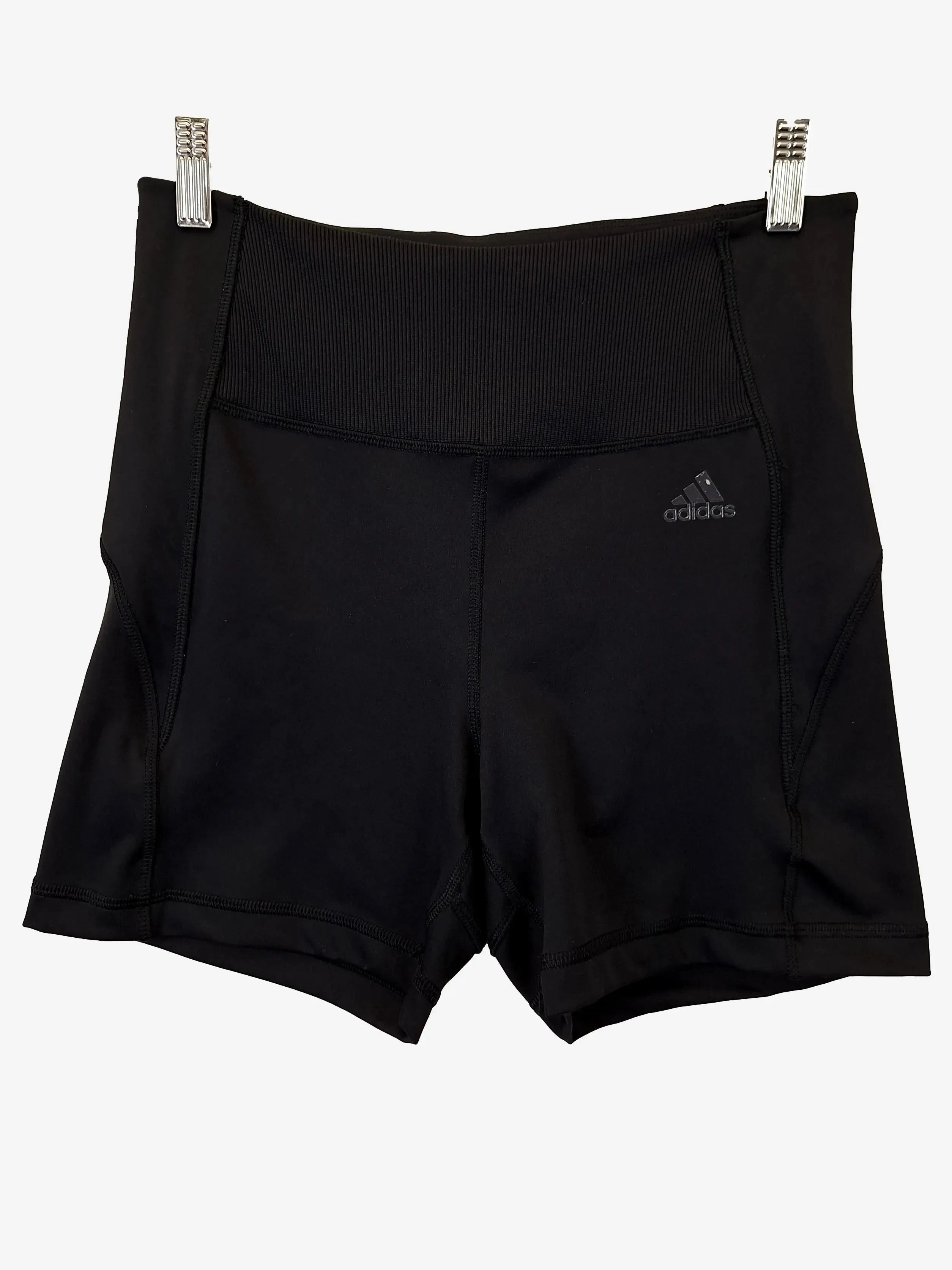 Adidas  High Rise Ribbed Detailed  Shorts Size M