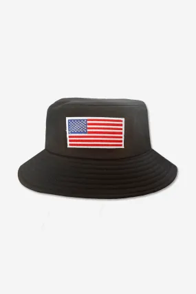 Adult Bucket Hat - Black American Flag