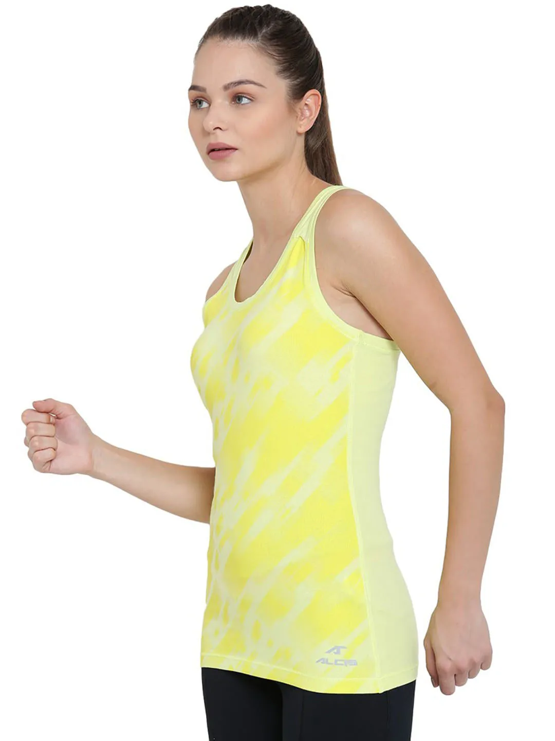 Alcis Full Print Yellow Tank Top