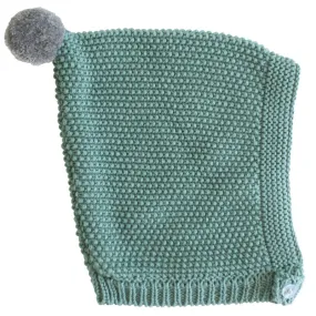 Alimrose - Pom Pom Pixie Hat - Sage & Grey