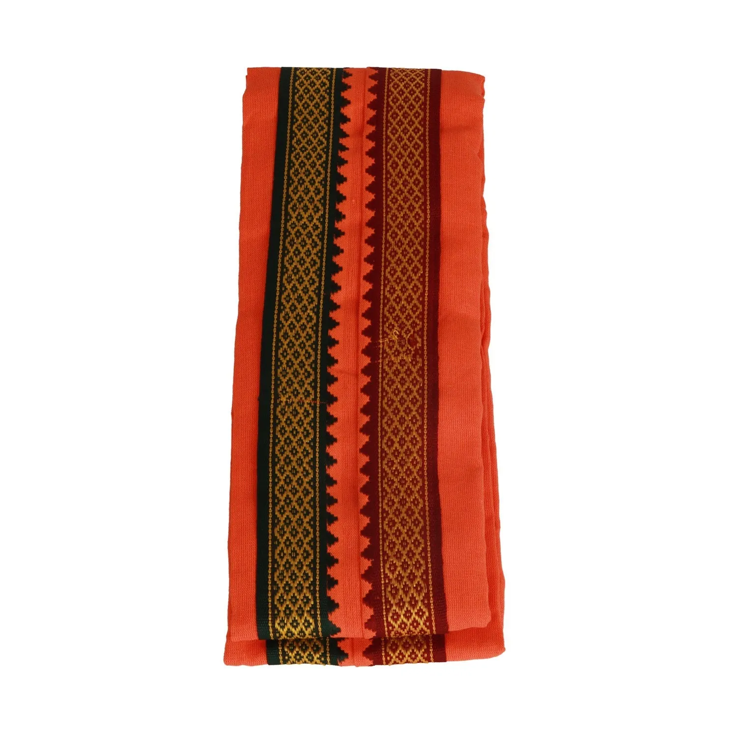 Angavastra - 1.80 Mtrs | Towel/ Thalapathi Mayilkan Border Thundu/ Orange Colour/ Kasavu Shawl for Men