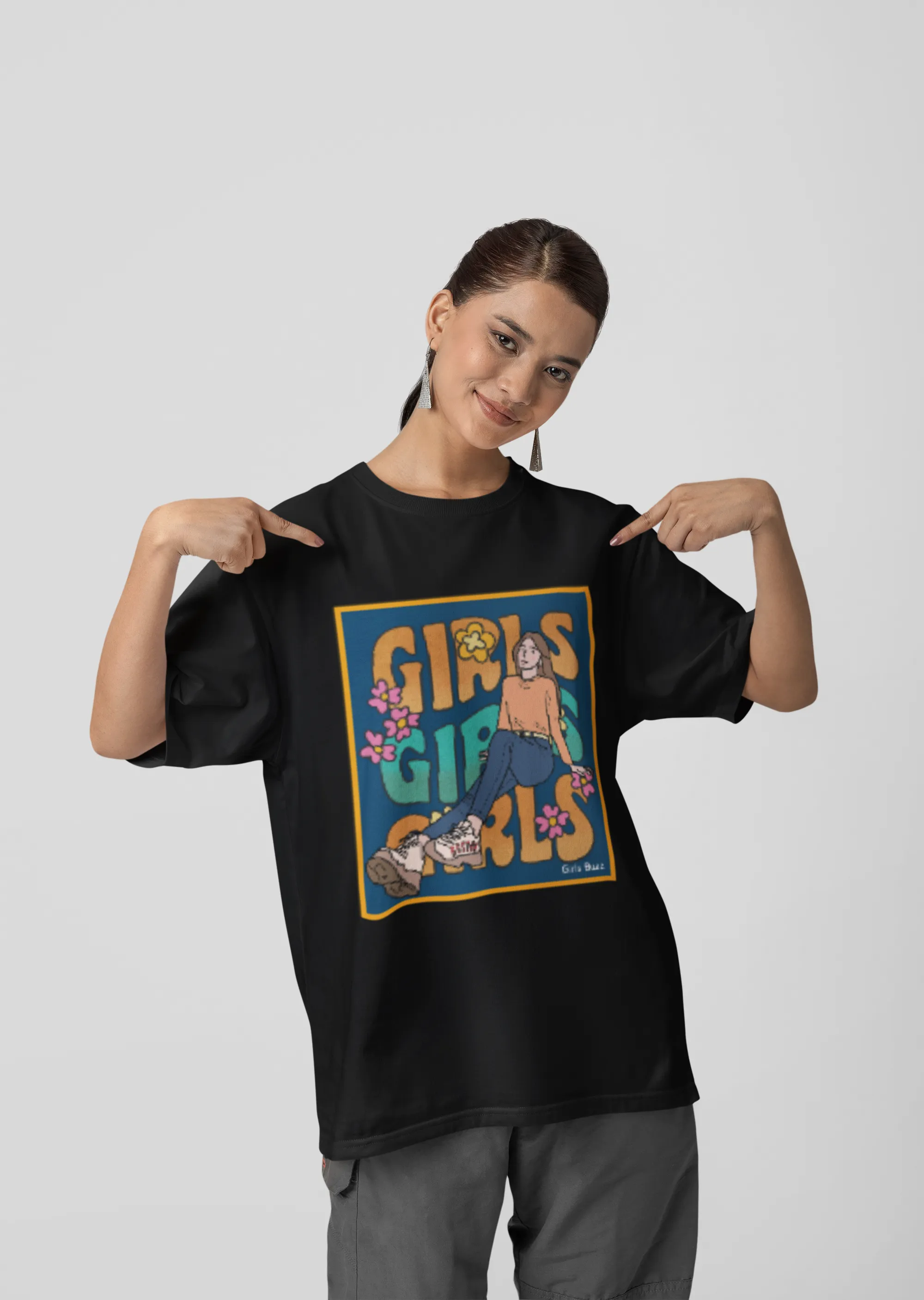 Anime Girls Oversized Tee