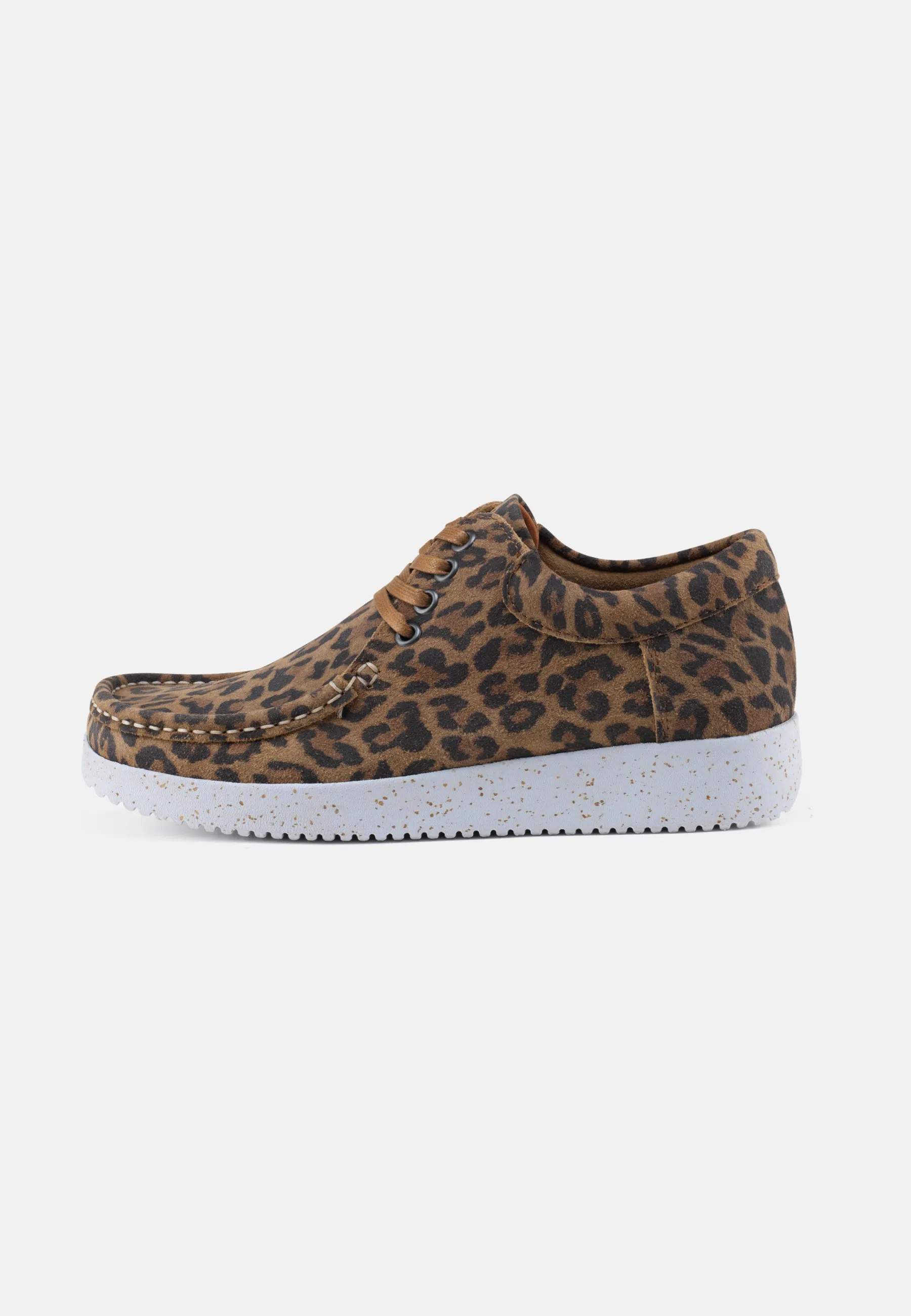 Anna Sko Suede Print - Leopard