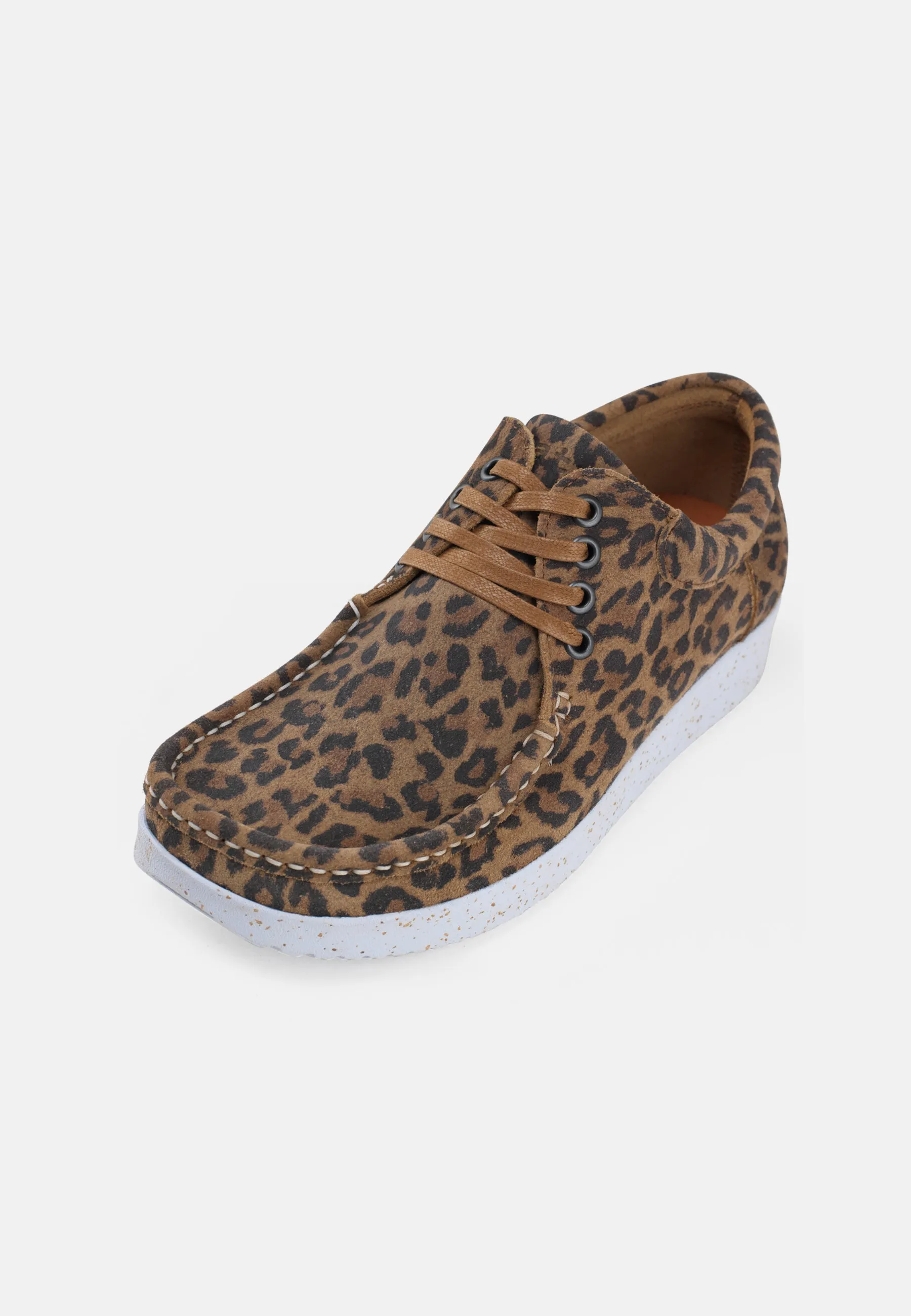 Anna Sko Suede Print - Leopard