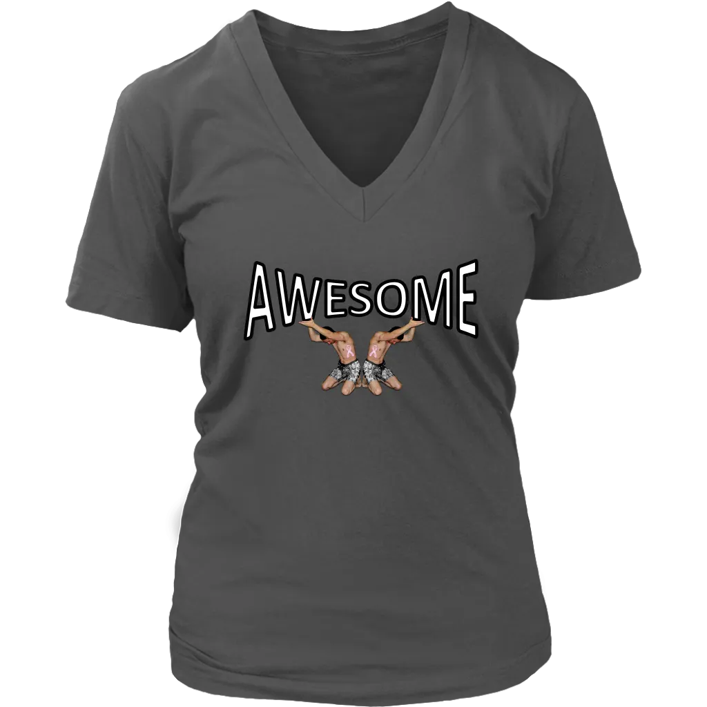 AWESOME Women's T-shirt (Features Tiny Men Lifting Your Girls) (2021-01-30 Design)