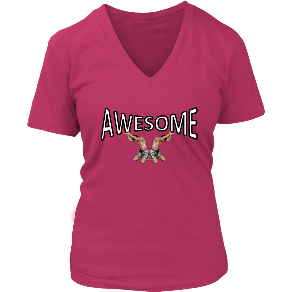 AWESOME Women's T-shirt (Features Tiny Men Lifting Your Girls) (2021-01-30 Design)