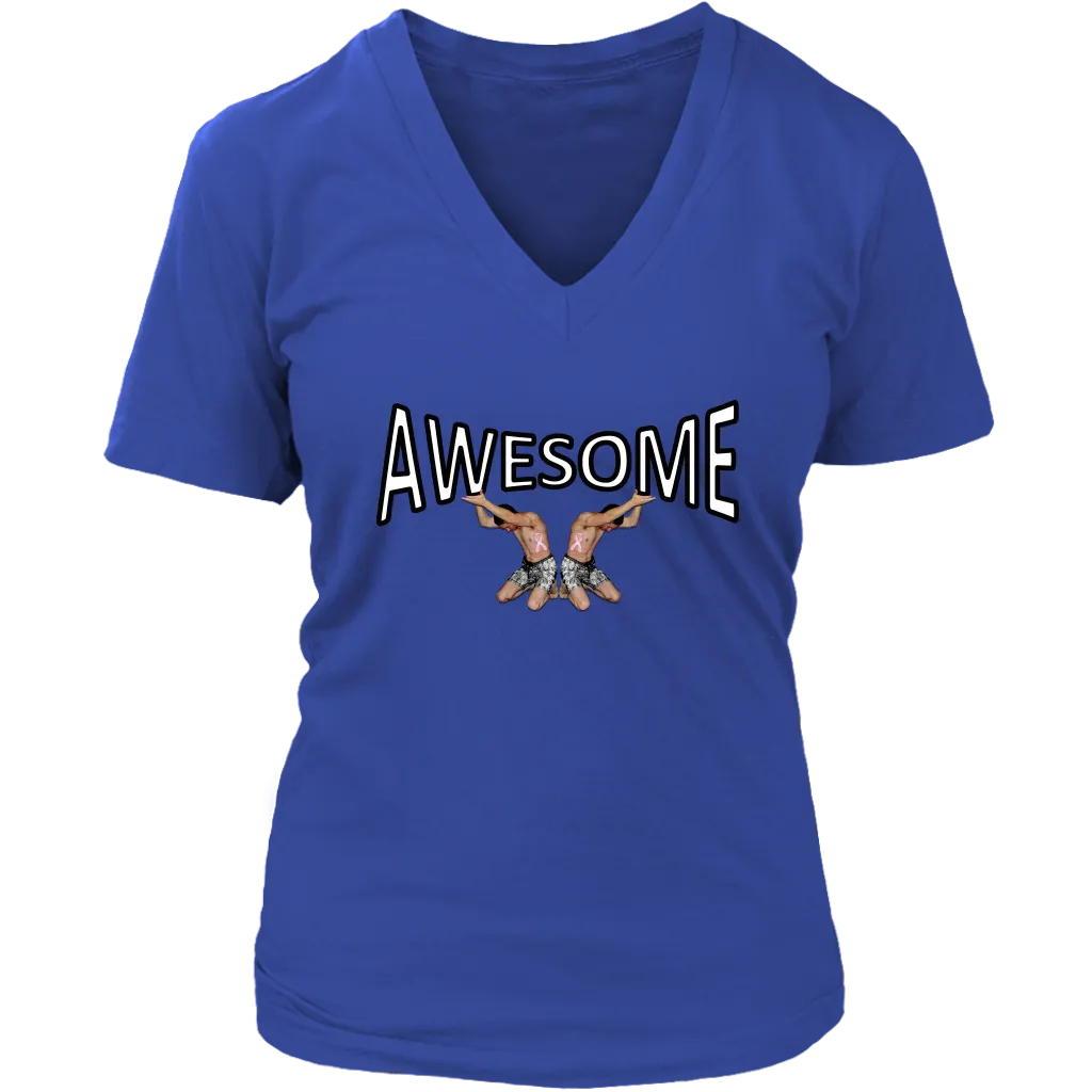 AWESOME Women's T-shirt (Features Tiny Men Lifting Your Girls) (2021-01-30 Design)