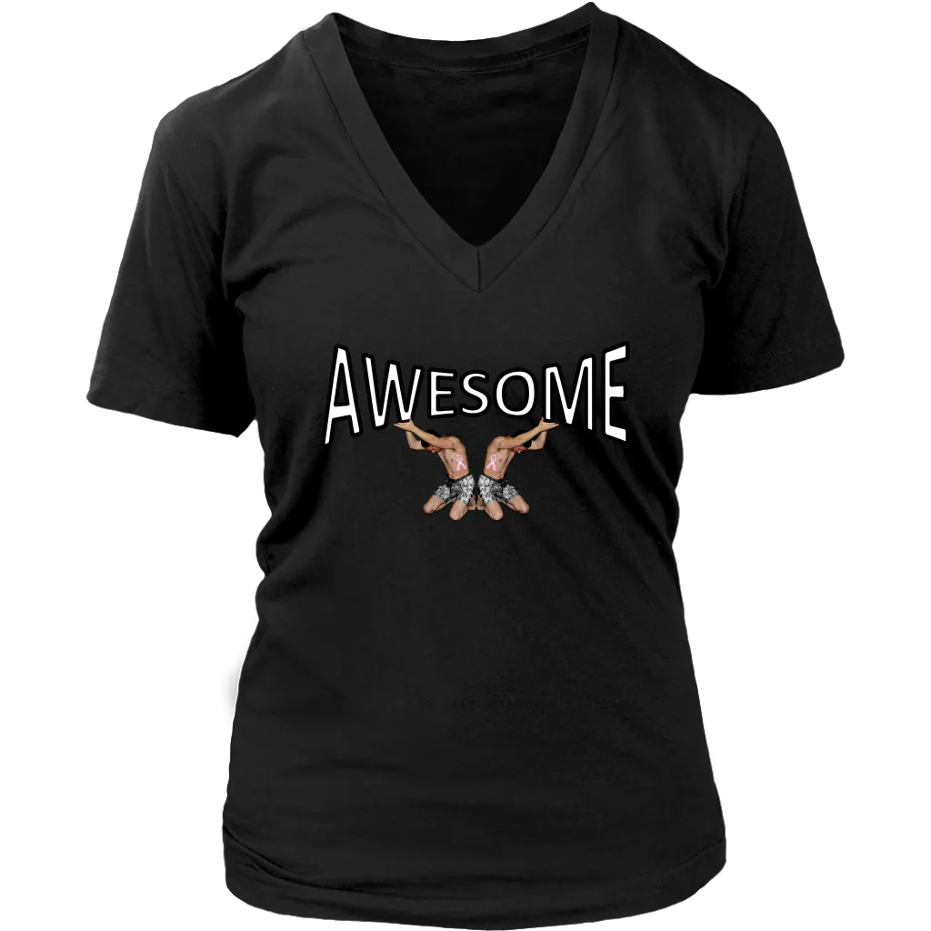 AWESOME Women's T-shirt (Features Tiny Men Lifting Your Girls) (2021-01-30 Design)