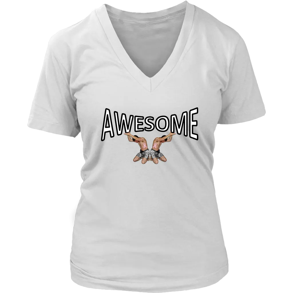 AWESOME Women's T-shirt (Features Tiny Men Lifting Your Girls) (2021-01-30 Design)