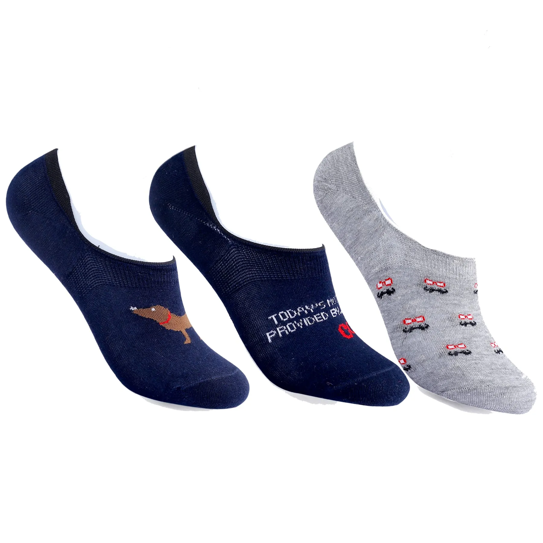 Bacca Bucci Combo of a 3 Pair No-show Socks