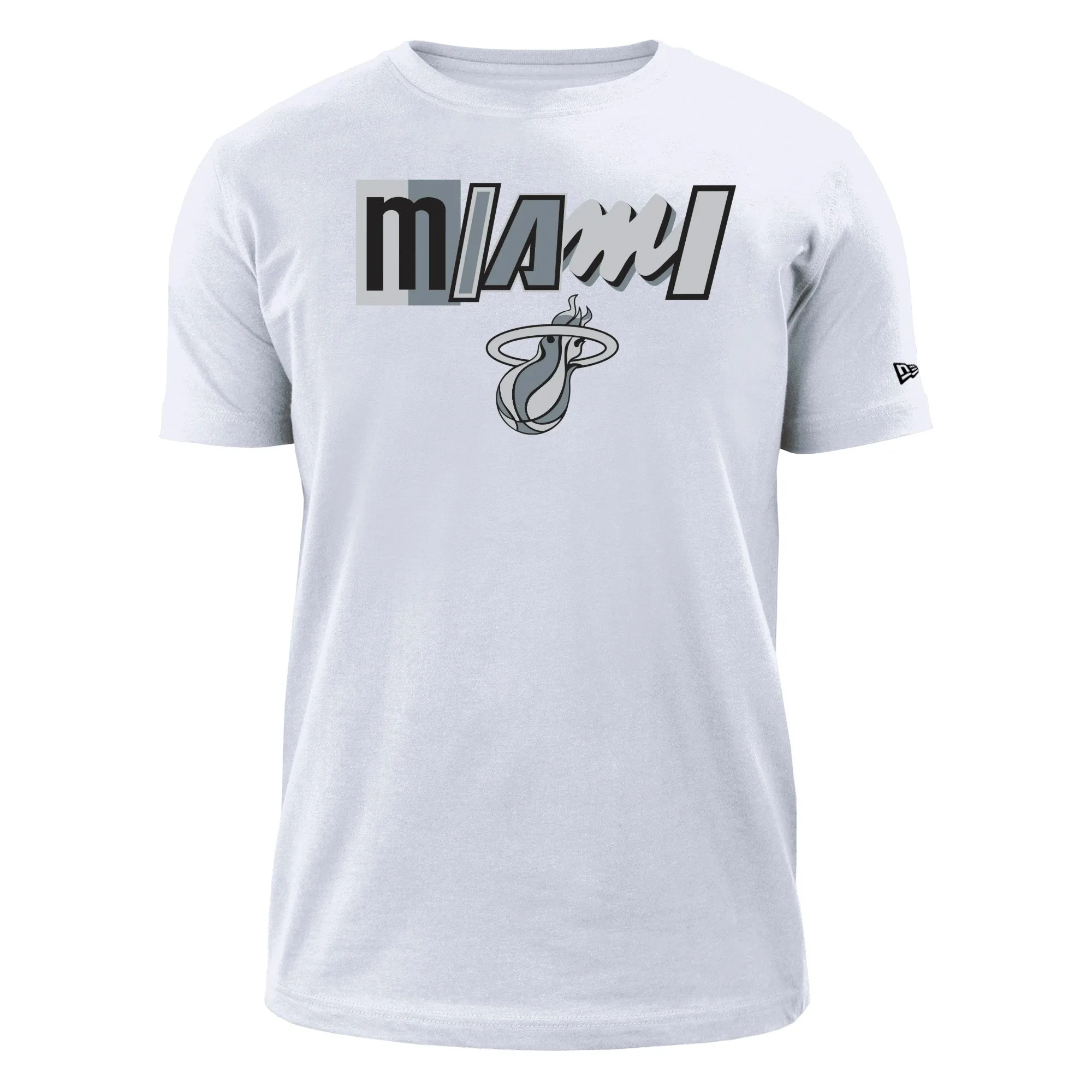 Bam Adebayo New Era Miami HEAT Mashup Name & Number White Tee