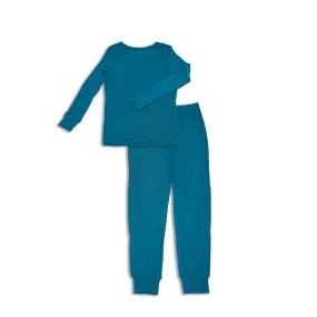 Bamboo Long Sleeve Pajama Set (Deep Ocean)