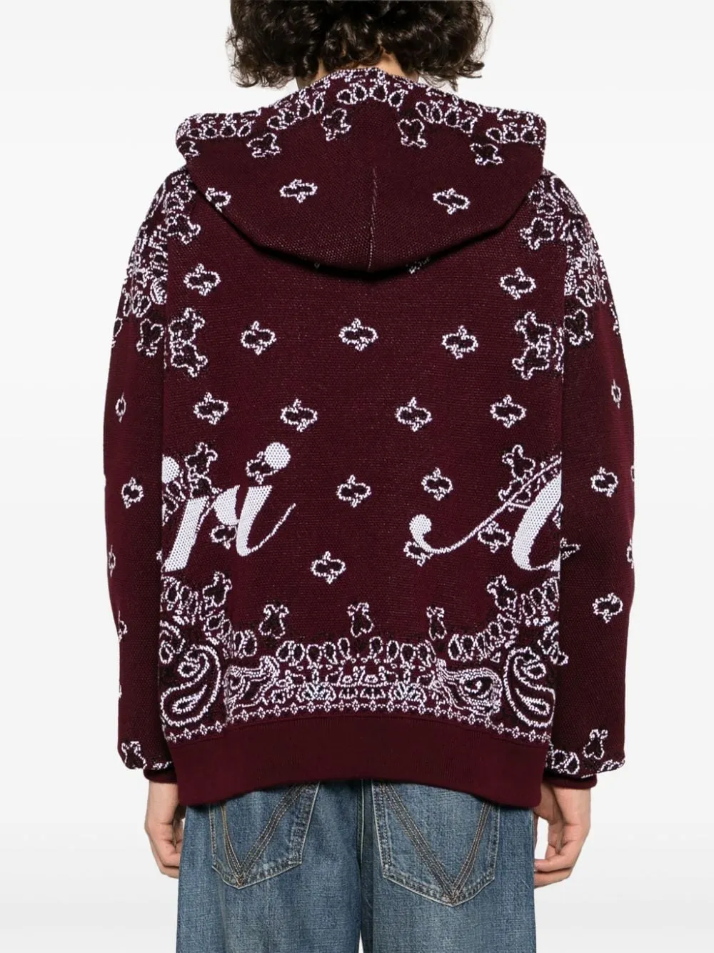 Bandana knit hoodie