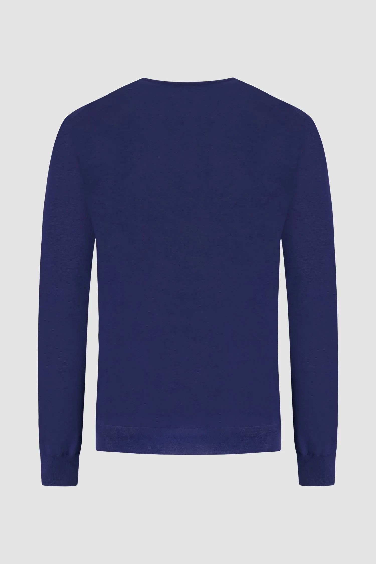 Barba Napoli Blue Round Neck Paricollo Sweater