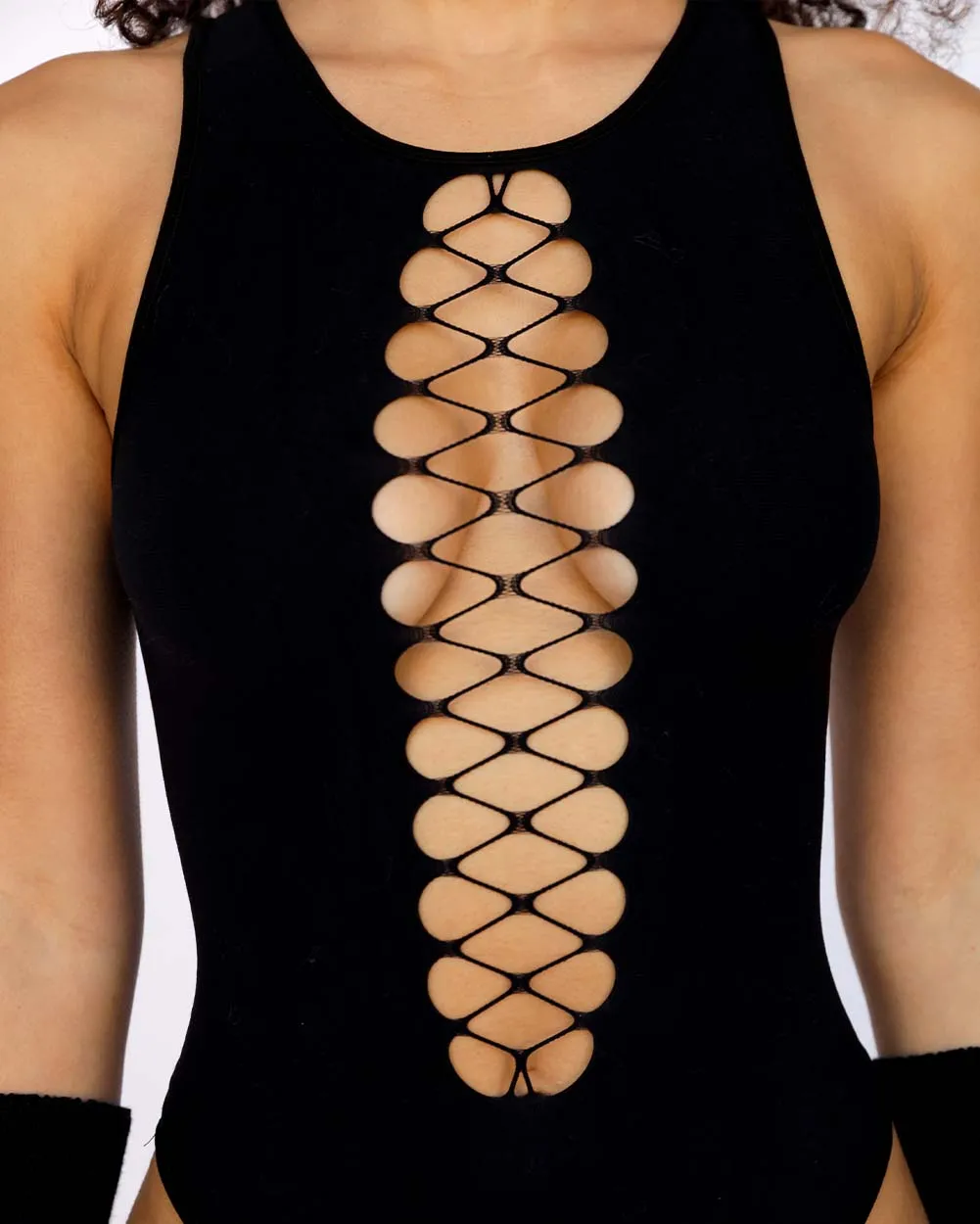 Bass Destruction Cutout Bodysuit