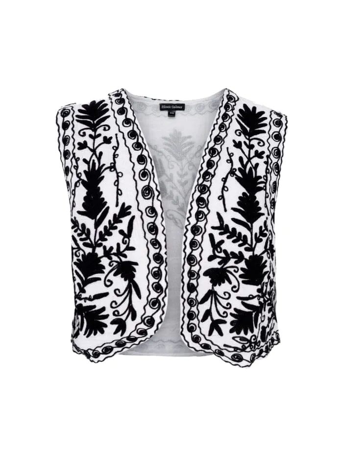 Black Colour - Bcgili Vest - White