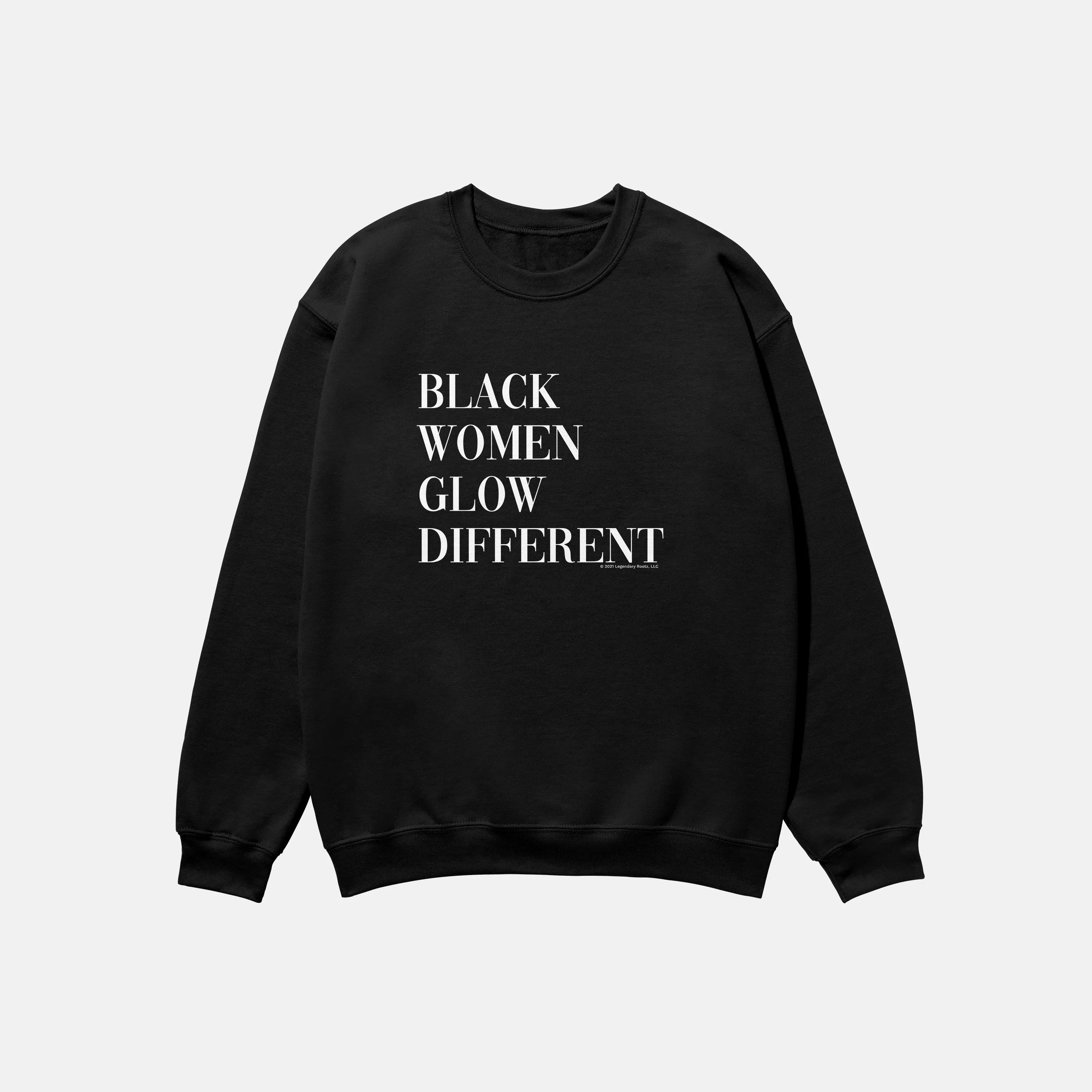 Black Women Glow Different Crewneck