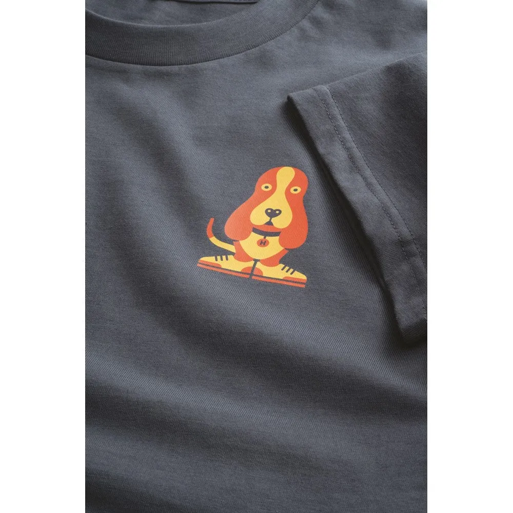 Blue Modern Basset T-Shirt Mens