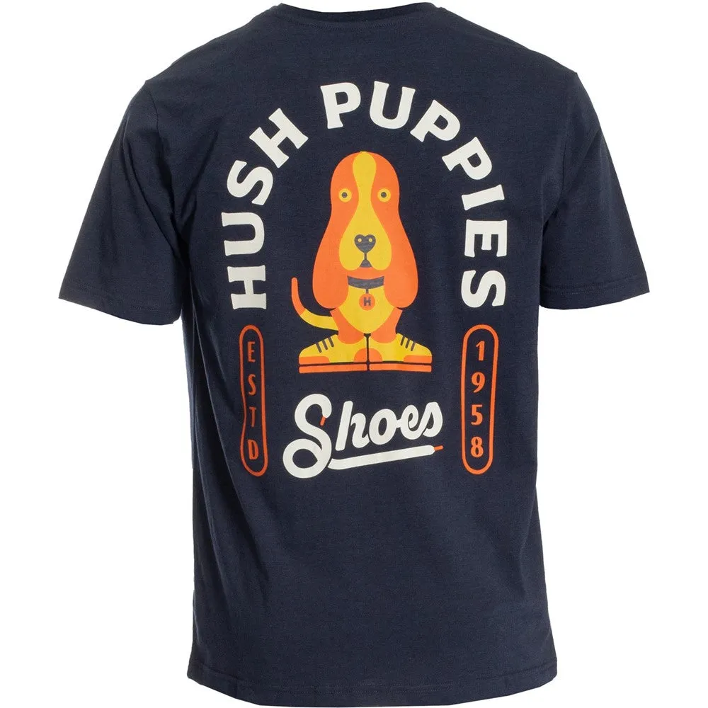 Blue Modern Basset T-Shirt Mens